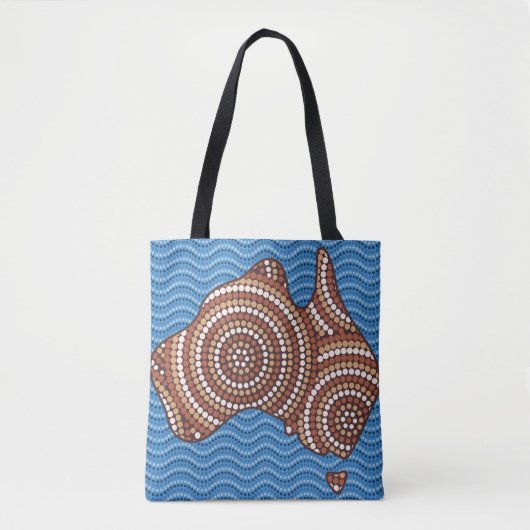 Aboriginal Australia Punt schilderen Tote Bag (Voorkant)