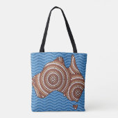 Aboriginal Australia Punt schilderen Tote Bag (Achterkant)