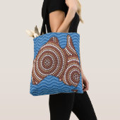 Aboriginal Australia Punt schilderen Tote Bag (Dichtbij)