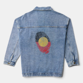 Aboriginal Australia vingerafdrukken Denim Jacket