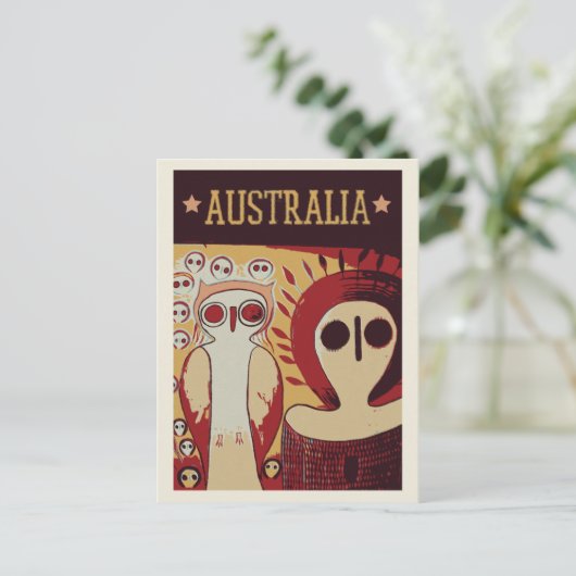Aboriginal Australian art in Australië Briefkaart (Staand voorkant)