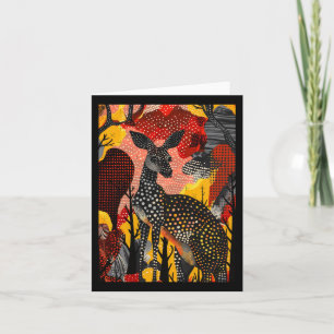 Aboriginal Australian Kangaroo Dot Art Room kunstw Kaart