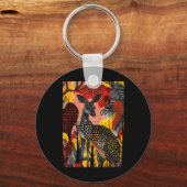 Aboriginal Australian Kangaroo Dot Art Room kunstw Sleutelhanger (Voorkant)