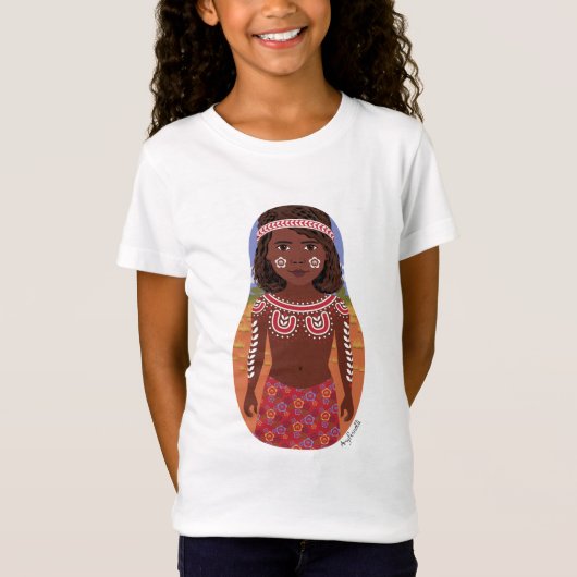 Aboriginal Australian Matryoshka Girls' T-shirt (Voorkant)