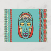 Aboriginal Aztec Inca Mayan Masker Briefkaart (Voorkant)