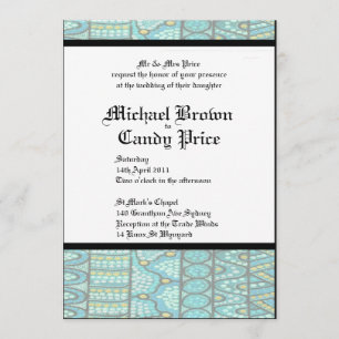 Aboriginal bruiloft uitnodiging de reis blauw