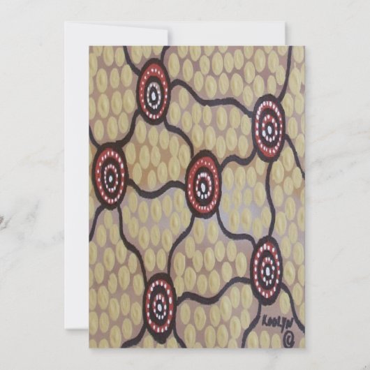 Aboriginal bruiloft uitnodiging Eora (Achterkant)