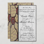 Aboriginal bruiloft uitnodiging Eora (Voorkant / Achterkant)