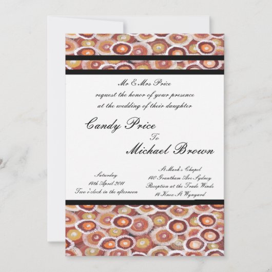 Aboriginal bruiloft uitnodiging Tribal Land (Voorkant)