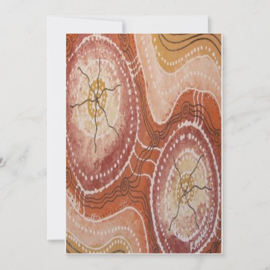 Aboriginal bruiloft uitnodiging woestijn dromen (Achterkant)