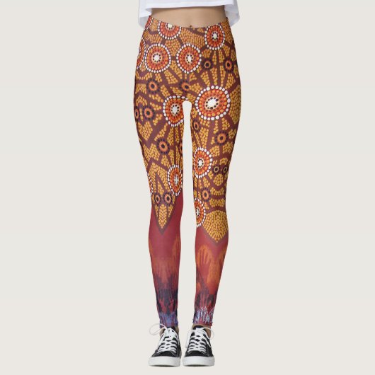 Aboriginal Dance Leggings ontwaken (Voorkant)