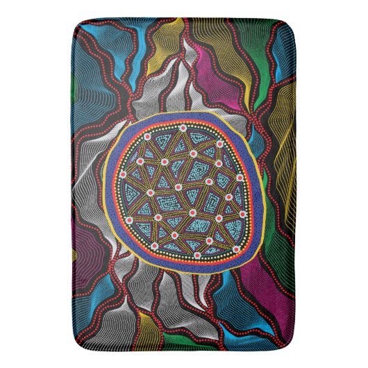 Aboriginal Design-15 badmat (Voorkant Verticaal)