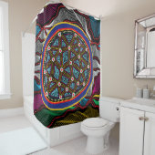 Aboriginal Design-15-douchergordijn Douchegordijn (In situ)