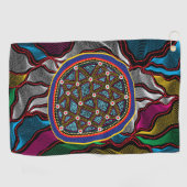 Aboriginal Design-15 golfhanddoek (Horizontaal)
