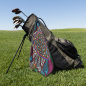 Aboriginal Design-15 golfhanddoek (Groen)