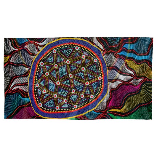 Aboriginal Design-15 King Kussen Hoesje Set Kussensloop (Voorkant)