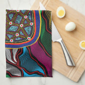 Aboriginal Design-15 Kitchen Towels Theedoek (Quarter Fold)