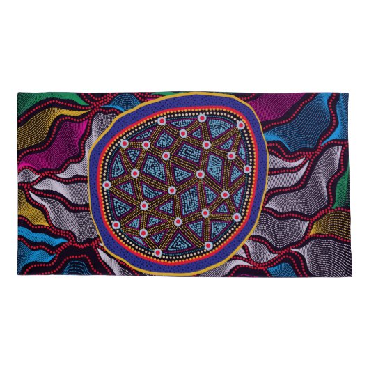 Aboriginal Design-15 Kussensloop (Achterkant-Links)