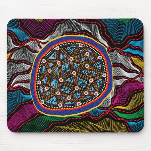 Aboriginal Design-15 Mousepad Muismat (Voorkant)