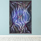 Aboriginal Design-16 uitgerekte canvas afdrukken (Insitu (Houten vloer))