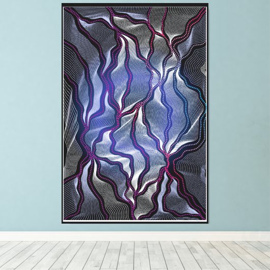 Aboriginal Design-16 uitgerekte canvas afdrukken (Insitu (Houten vloer))