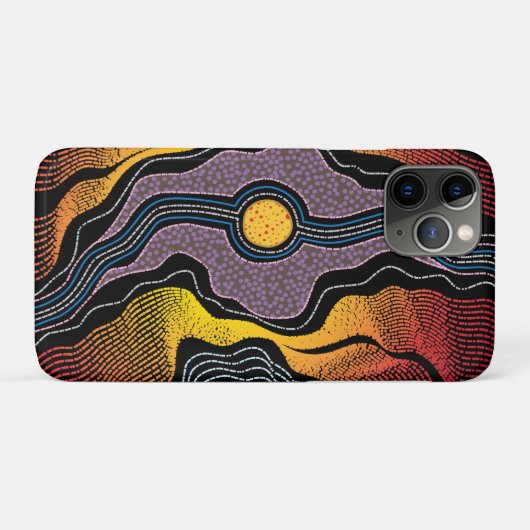 Aboriginal Design-1 iPhone/iPad case (Achterkant (horizontaal))