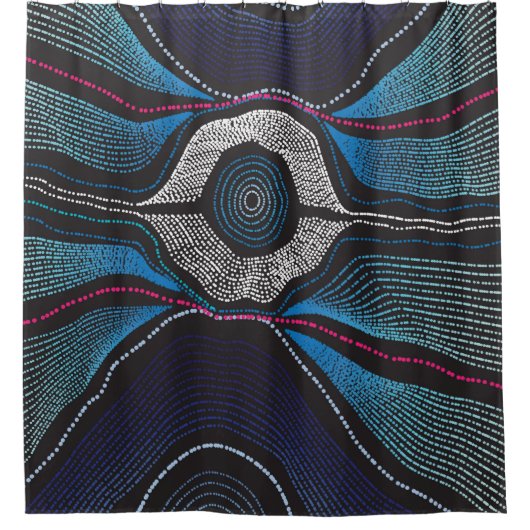 Aboriginal Design-3 douchegordijn (Voorkant)