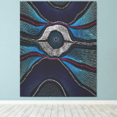 Aboriginal Design-3 uitgerekt canvas afdrukken (Insitu (Houten vloer))