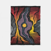 Aboriginal Design Fleece Deken (Voorkant)