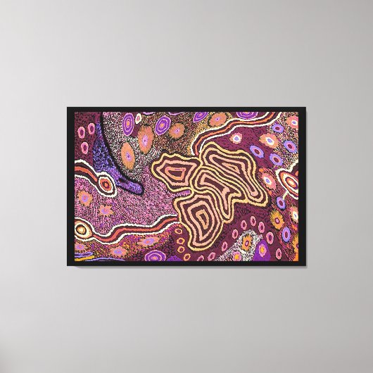 Aboriginal Dot Art Canvas Afdruk (Voorkant)