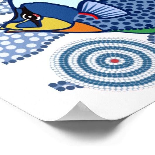 Aboriginal Dot Art Fish-01 Poster (Hoek)