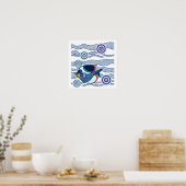 Aboriginal Dot Art Fish-01 Poster (Keuken)