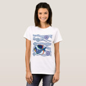 Aboriginal Dot Art Fish-01 T-shirt (Voorkant volledig)
