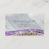 Aboriginal Dot Art Luxury Amethyst en Gold Visitekaartje (Achterkant)