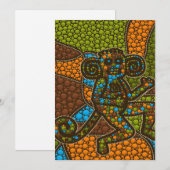 Aboriginal Dot Art Monkey Feestdagenkaart (Voorkant / Achterkant)