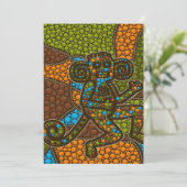 Aboriginal Dot Art Monkey Feestdagenkaart (Staand voorkant)