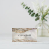 Aboriginal Dot Art style Golden textuur op parels Visitekaartje (Staand voorkant)