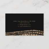 Aboriginal Dot Art style Golden textuur op zwart Visitekaartje (Achterkant)