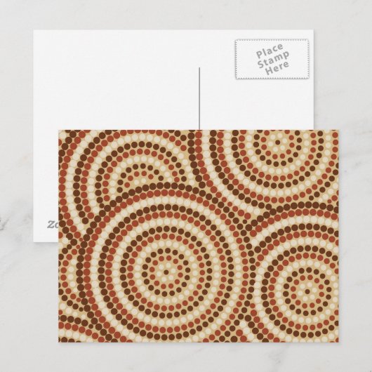Aboriginal Dot Painting Briefkaart (Voorkant / Achterkant)