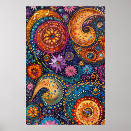 Aboriginal Dot Painting: Droomtime verhalen kunst Poster