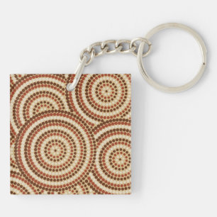Aboriginal Dot Painting Sleutelhanger