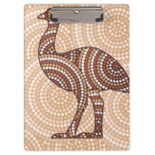 Aboriginal emu stit schilderij klembord (Voorkant)