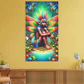 aboriginal fee canvas afdruk (Insitu (Woonkamer))