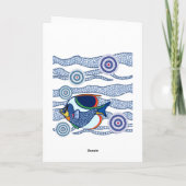 Aboriginal Fish Greetings Kaart (Achterkant)