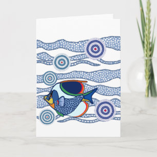Aboriginal Fish Greetings Kaart