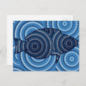 Aboriginal fish stipschilderij briefkaart (Voorkant / Achterkant)