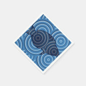 Aboriginal fish stipschilderij servetten (Hoek)