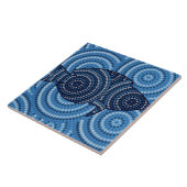 Aboriginal fish stipschilderij tegeltje (Zijkant)