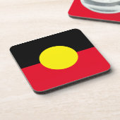 Aboriginal flag onderzetter (Linkerzijde)