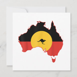 Aboriginal Flag T Shirt Australië Flag Gift voor A Kaart